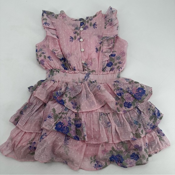Loveshackfancy Pink Ruffle Floral Dress Girls Kids 4 5 - Picture 5 of 5